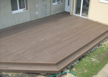 Deckingová terasa materiál ( Ideck WPC farba dark brown )