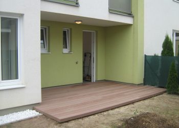 Drevoplastová terasa materiál ( Easy deck farba . Palisander )