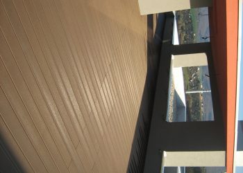 Strešná deckingová terasa ( materiál Ideck WPC farba Dark Brown )