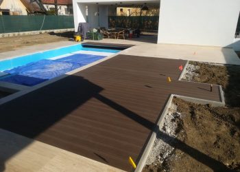 Deckingová terasa materiál ( WPC Luna farba Dark brown )